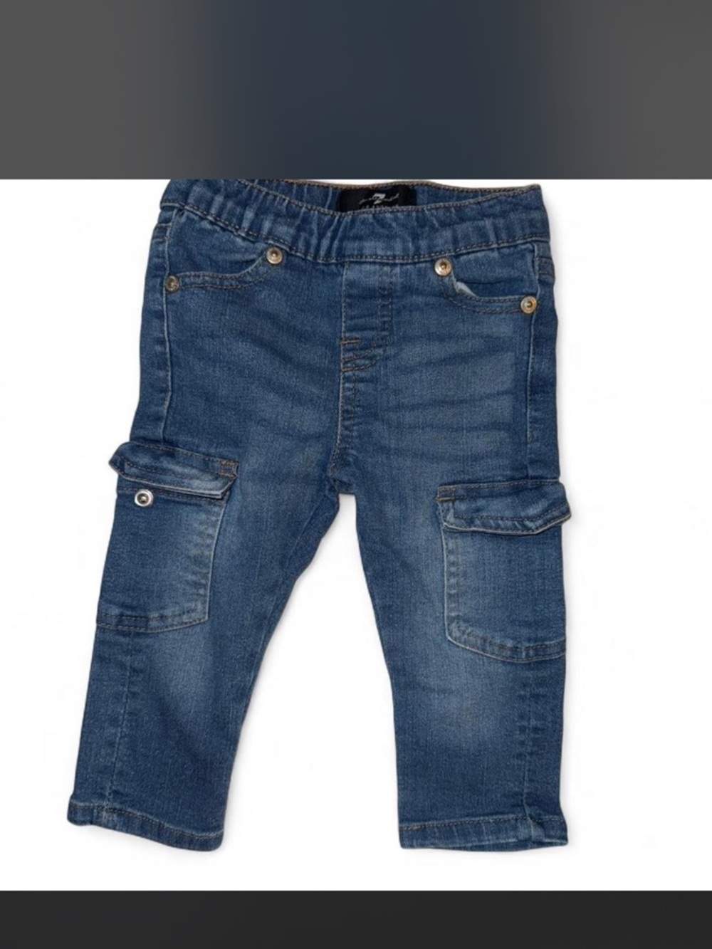 7 For All Mankind Kids Dark Blue Cargo Jeans